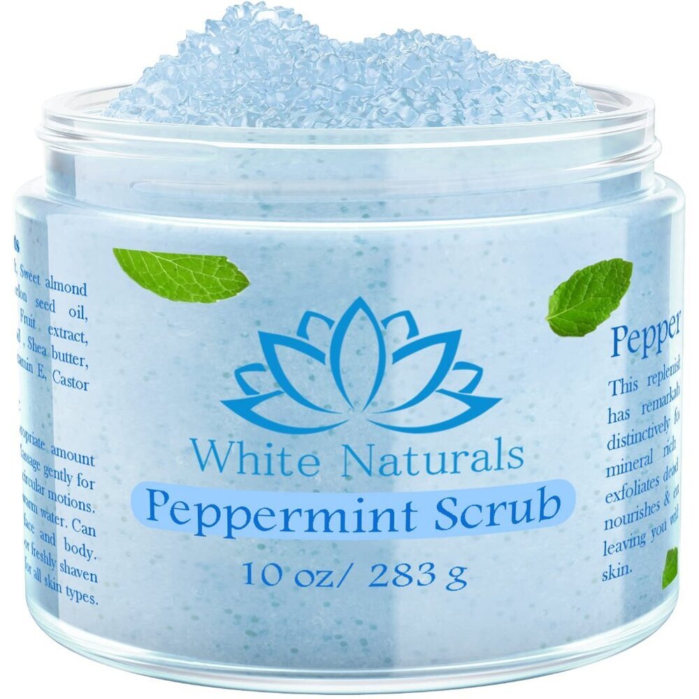 Pure Peppermint Scrub, Moisturizing and Exfoliating Face & Body Scrub, Organic E